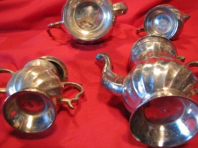 VINTAGE CHILDS TEA SERVICE SET SILVERPLATE ADVERTISE FS  