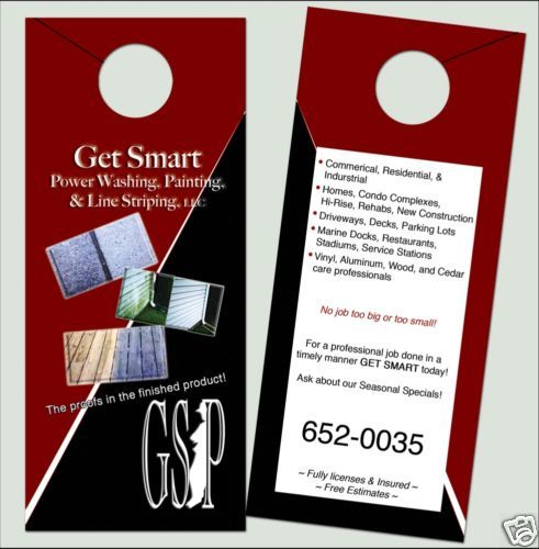 500 Custom Door Hangers Advertising Promotion Business  