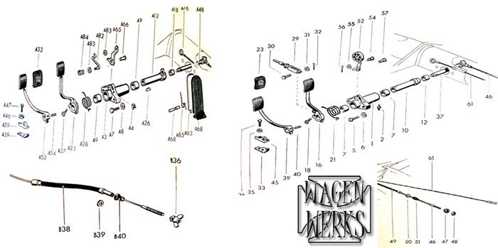   PEDAL   VW Bug to 1957   Used items in WagenWerks Store 