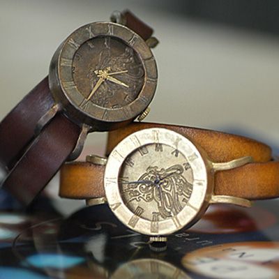   Korea hot SteamPunk handmade wrist watch MAGOT1 double band  