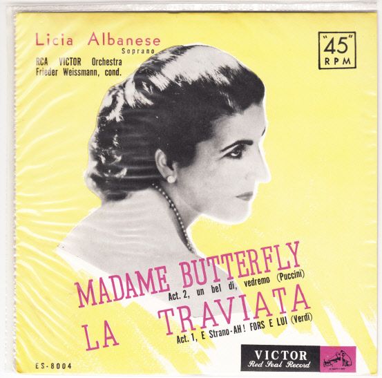 LICIA ALBANESE 7 PS JAPAN MADAME BUTTERFLY,LA TRAVIATA M616  