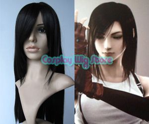 Final Fantasy VII Tifa Lockhart Long Black Cosplay Wig  