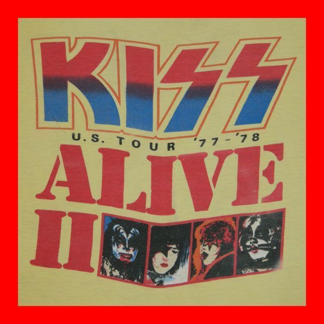 ORIGINAL KISS 1977 78 ALIVE II US TOUR T SHIRT CONCERT VINTAGE TEE 70S 