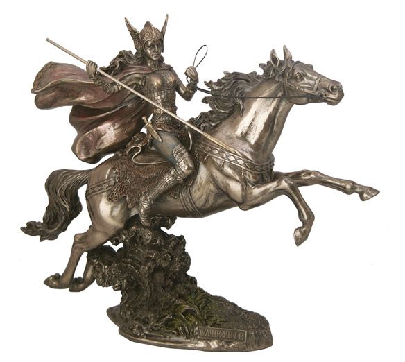 VALKYRIE Norse Mythology Viking Goddess Statue Bronze  