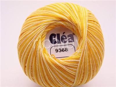 VARIEGATED POLLEN YELLOW COTTON YARN #10 CROCHET THREAD  