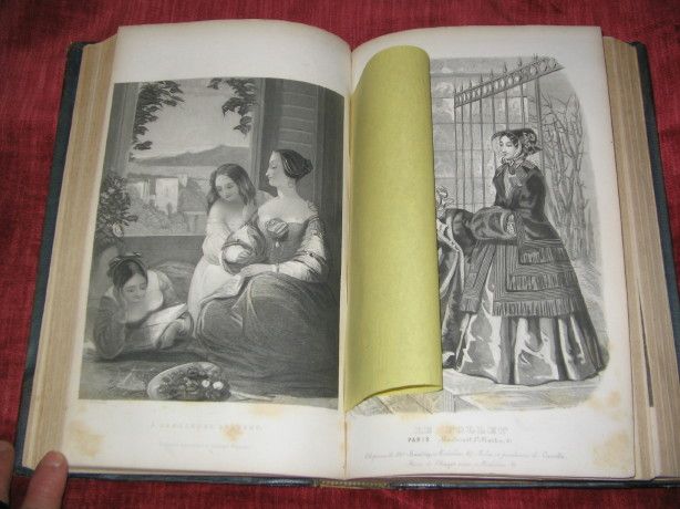 Pre Civil War Victorian Grahams American Monthly Magazine 1850 Colour 