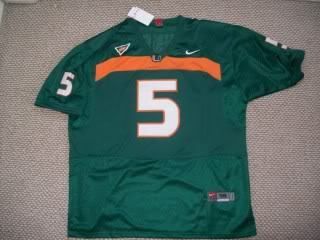 MIAMI HURRICANES Andre JOHNSON #5 Jersey GREEN  