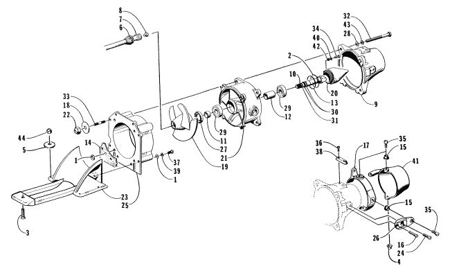 Parts Diagram for Arctic Cat 1997 DAYTONA 1000 WATERCRAFT IMPELLER 