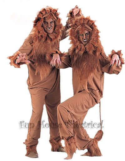 LION HALLOWEEN COSTUME Animal Mascot Jumpsuit Mane Adult Unisex Man 