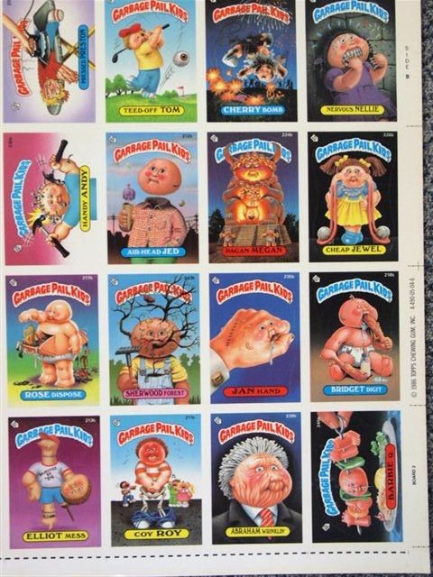 TOPPS USA GARBAGE PAIL KIDS SERIES 6 UNCUT SHEET OF 132  