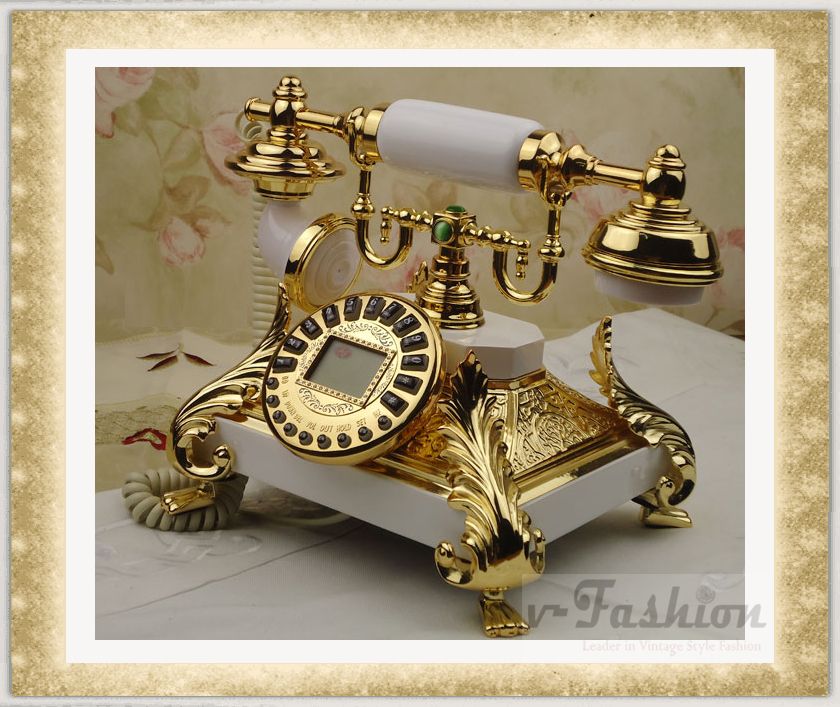   Vintage Phones Antique Fashion Telephone Pastoral Deco Phone  