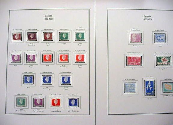 Canada 335 429 Color Stamp Album Pages   