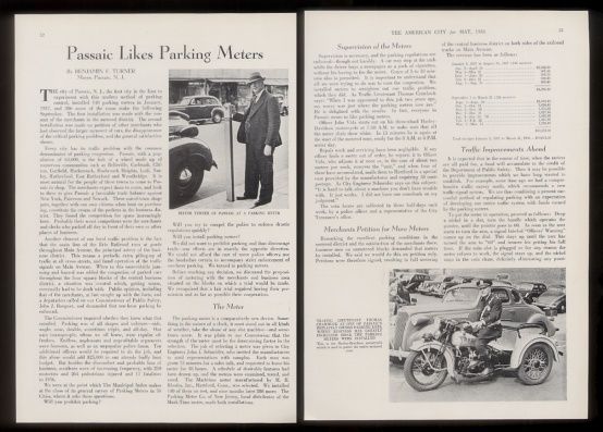 1938 Passaic NJ Harley Davidson cop parking meter article  