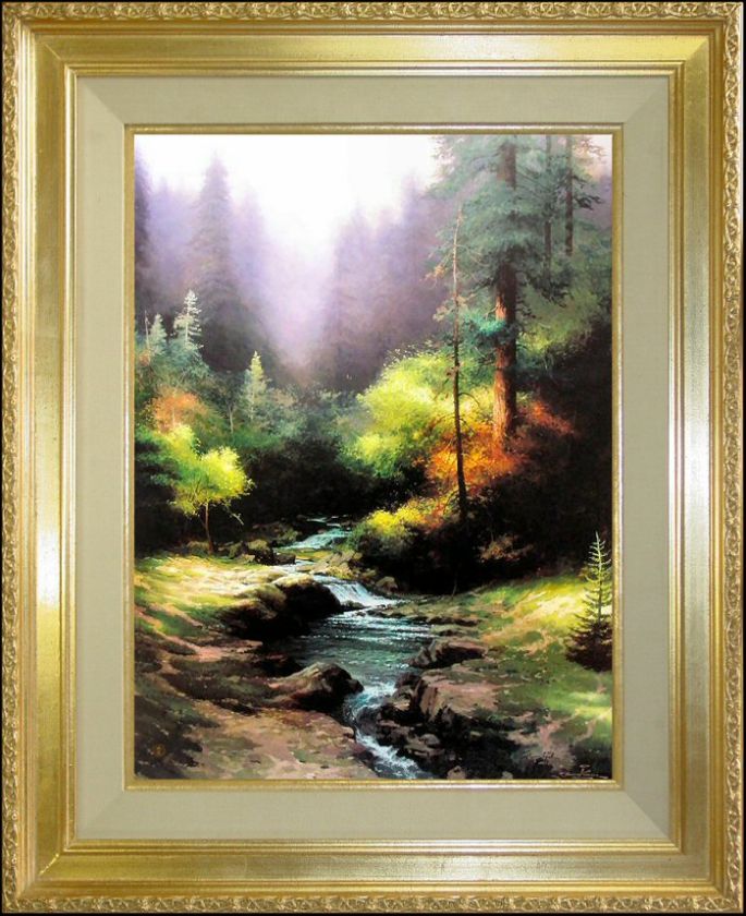 198 Creekside Trail Canvas 24x18 A/P Limited Edition Thomas Kinkade 