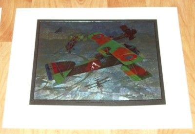 VTG. JOHN BERKEY WWI AIRCRAFT FOIL ART WINGS OF GLORY  