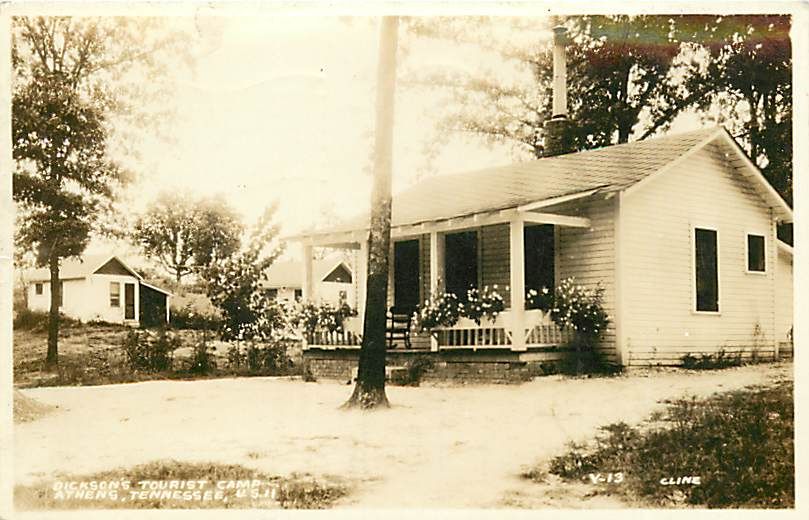 TN ATHENS DICKSONS TOURIST CAMP MAIL 1939 RPPC R14445  