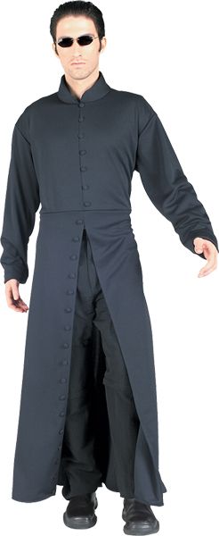 New Official Matrix Neo Trinity Trench Coat PU Costumes  