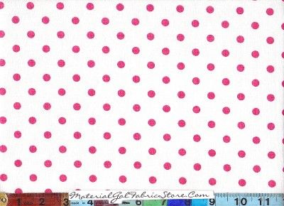 Ava Rose Fabric ~ Pink Red Polka Dot TW8  