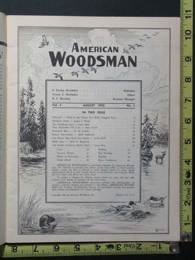 August 1953 American Woodsman Magazine  