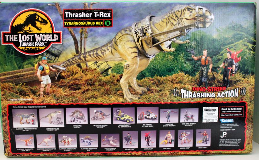 JURASSIC PARK T REX RARE THRASHER FIGURE JP29 LOST WORLD KENNER W/BOX 