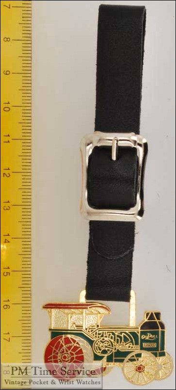 Oil Pull tractor leather strap watch fob  