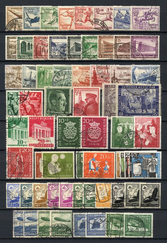 1934 38 (Lot of 65) Germany (Semis & Airmail) F/VF  