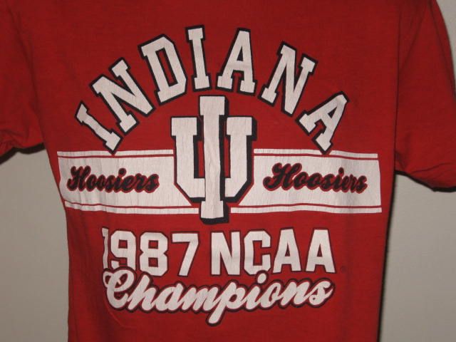 vintage 1987 INDIANA UNIVERSITY HOOSIERS NCAA LOGO 7 T Shirt MEDIUM 