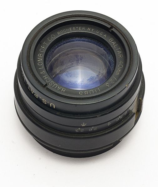 Bausch Lomb Baltar 2.3/40 mm #11085 lens base  