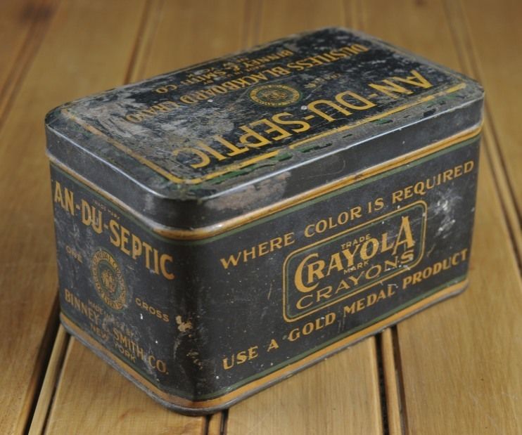 AN DU SEPTIC CRAYOLA CRAYON Antique Vintage Can Tin Box Product 