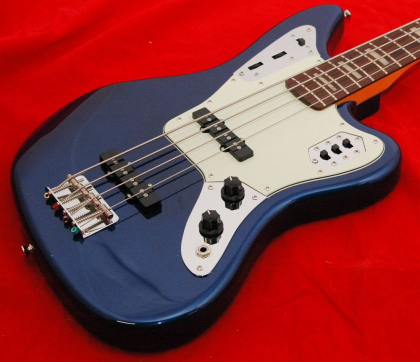New Fender® Deluxe Jaguar® Bass, Cobalt Blue, Rosewood Fretboard 