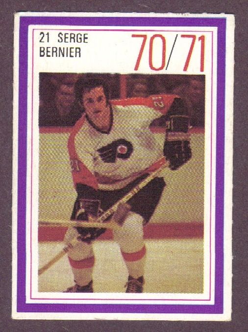 1970 71 Esso Hockey Stamp Serge Bernier Phil Flyers  