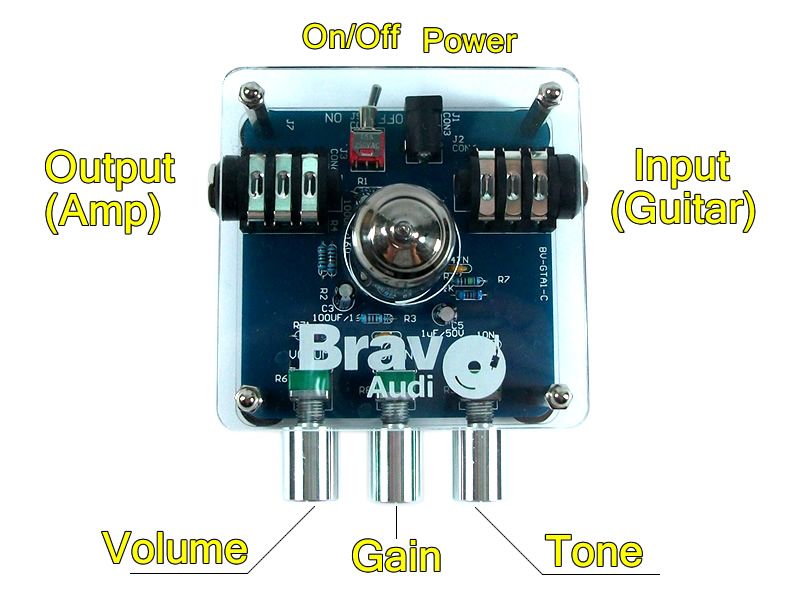 Bravo Audio Tube Booster Overdriven guitar effect  