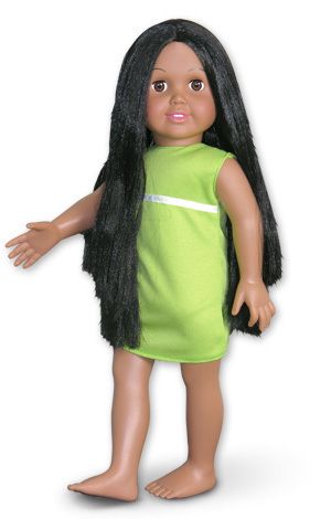   DOLL SOFIA Hispanic Long Black Hair Brown Eyes 4 Crochet +  