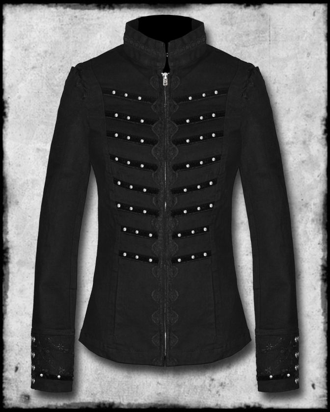 TRIPP BLACK STEAMPUNK GOTHIC VICTORIAN MILITARY JACKET  