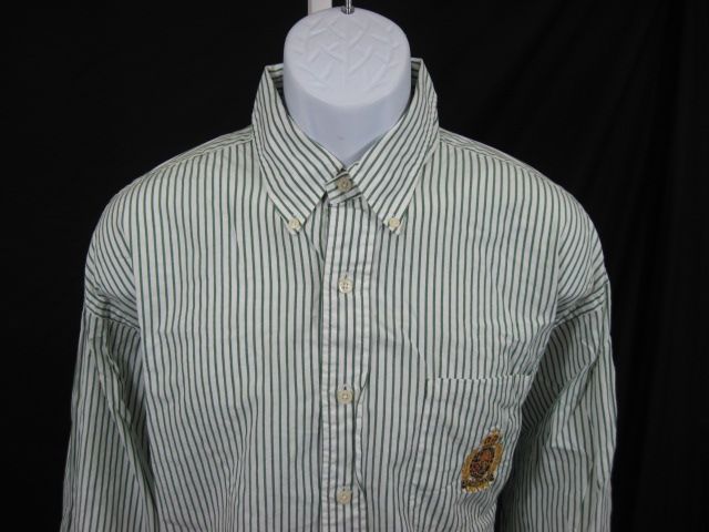 MENS RALPH LAUREN Green Striped Blaire Shirt Top XL  