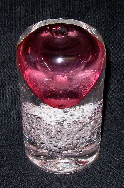 BUZZ BLODGETTS RUBY BUBBLE BUDVASE  