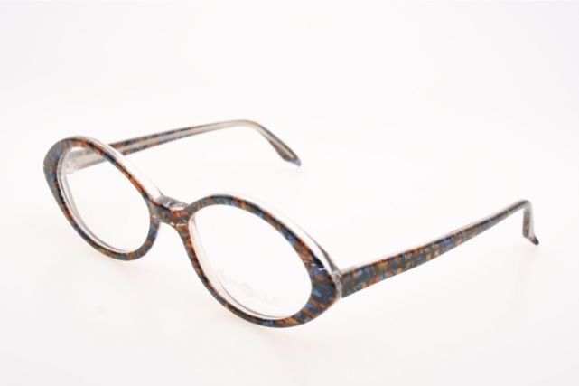 Brown blue marbled eye shape Eyeglasses by BINOCLE  Mod.37 715 /K24W 