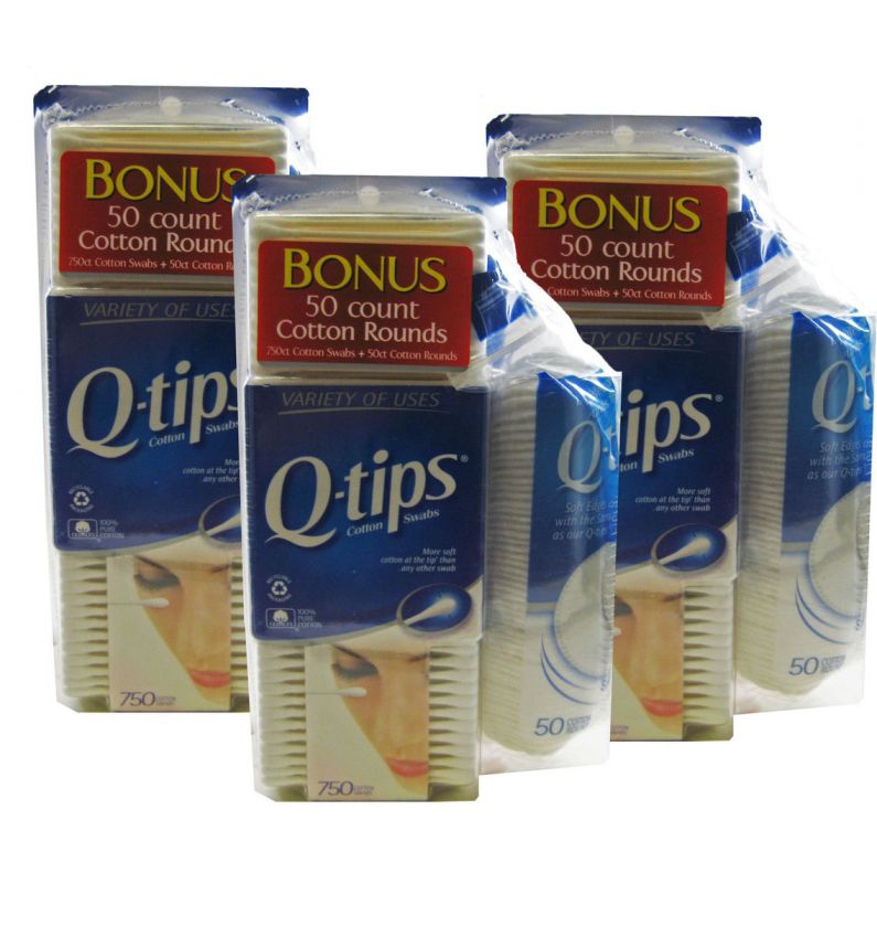 tips Cotton Swabs total 2250 Count + Bonus 150 Cotton Rounds 