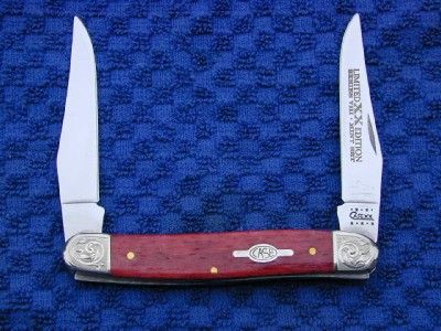   RED BONE MUSKRAT MINT SET KNIFE #234 OF 250 SCROLLED BOLSTERS RARE