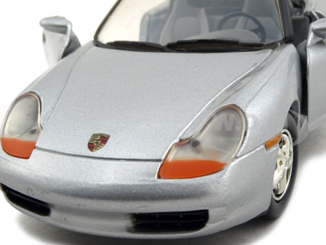   diecast car model of Porsche Boxster Silver die cast car by Motormax