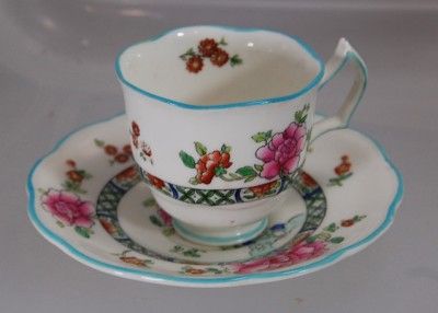 Set Lot 34 pc Crescent Ware Old Swansea Demitasse etc  