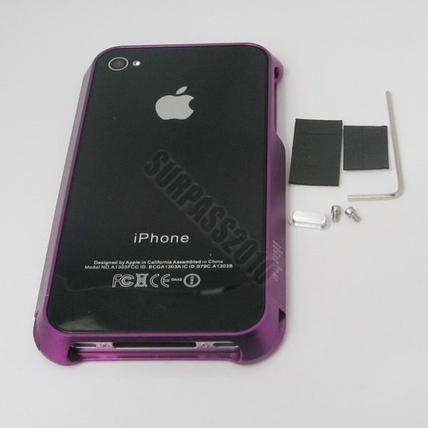 New luxury aluminium Metal Frame Case shell Bumper for Apple iPhone 4 