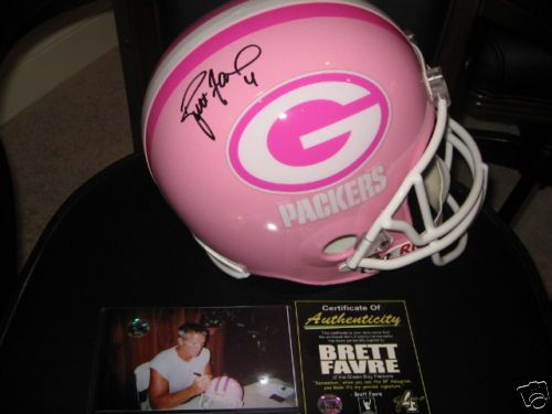 BRETT FAVRE PACKERS FAVRE/HOLO SIGNED FULL SIZE HELMET  