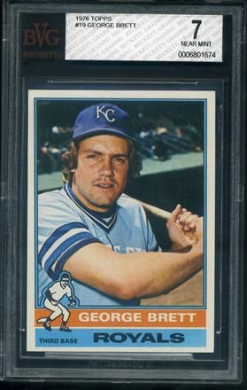 1976 Topps #19 George Brett BVG 7 Near Mint Royals  