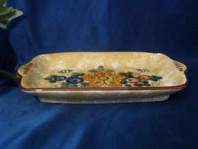 DERUTA GUBBIO BEES Italian Pottery HANDLED TRAY DISH  