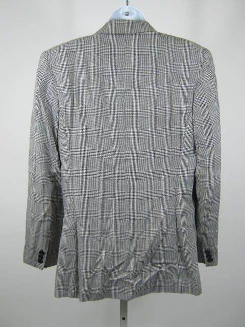 BROOKS BROTHERS Black Plaid Rayon Blazer Jacket Sz 10  