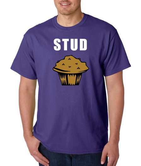 Stud Muffin Sexy Funny Geek 100% Cotton Tee Shirt  