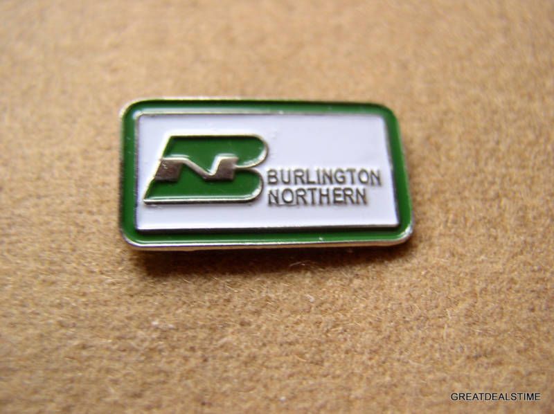 BURLINGTON NORTHERN LOGO EMBLEM TRAIN RR HAT LAPEL PIN  