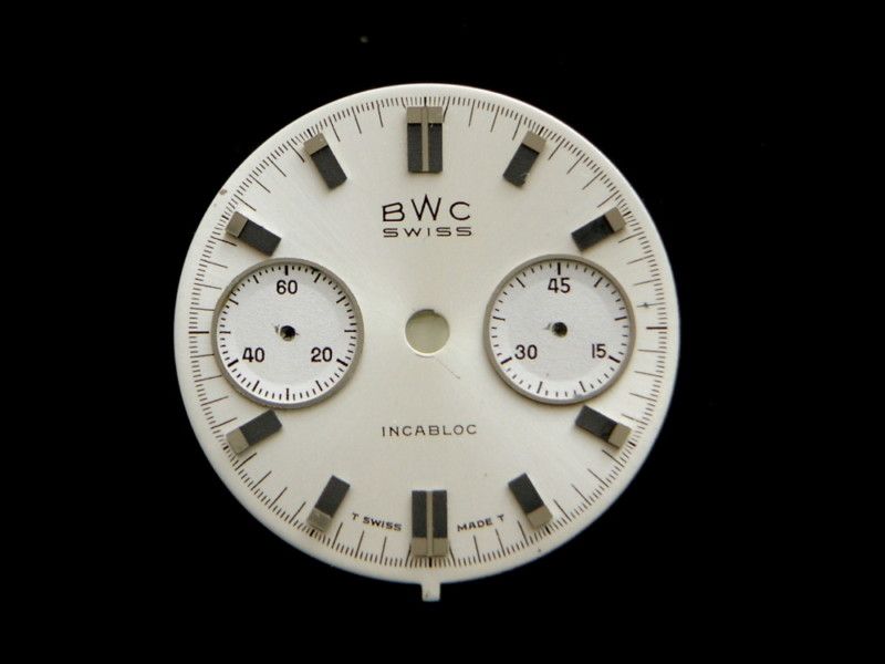 Vintage BWC Chronograph Watch Dial Valjoux 7733 Mens  