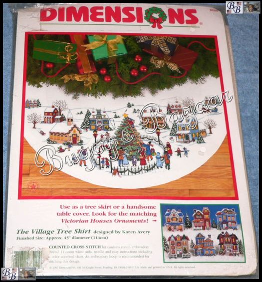   THE VILLAGE TREE SKIRT Counted Cross Stitch Christmas Kit   K. Avery